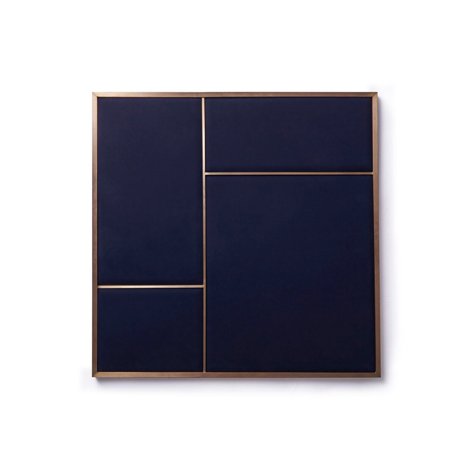 NOUVEAU PIN - Medium - Brass - Navy Blue