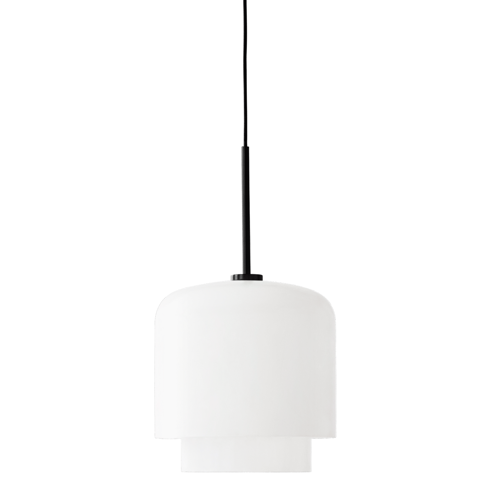 MEGUMI pendant - ø18 cm - Black / Opal glass