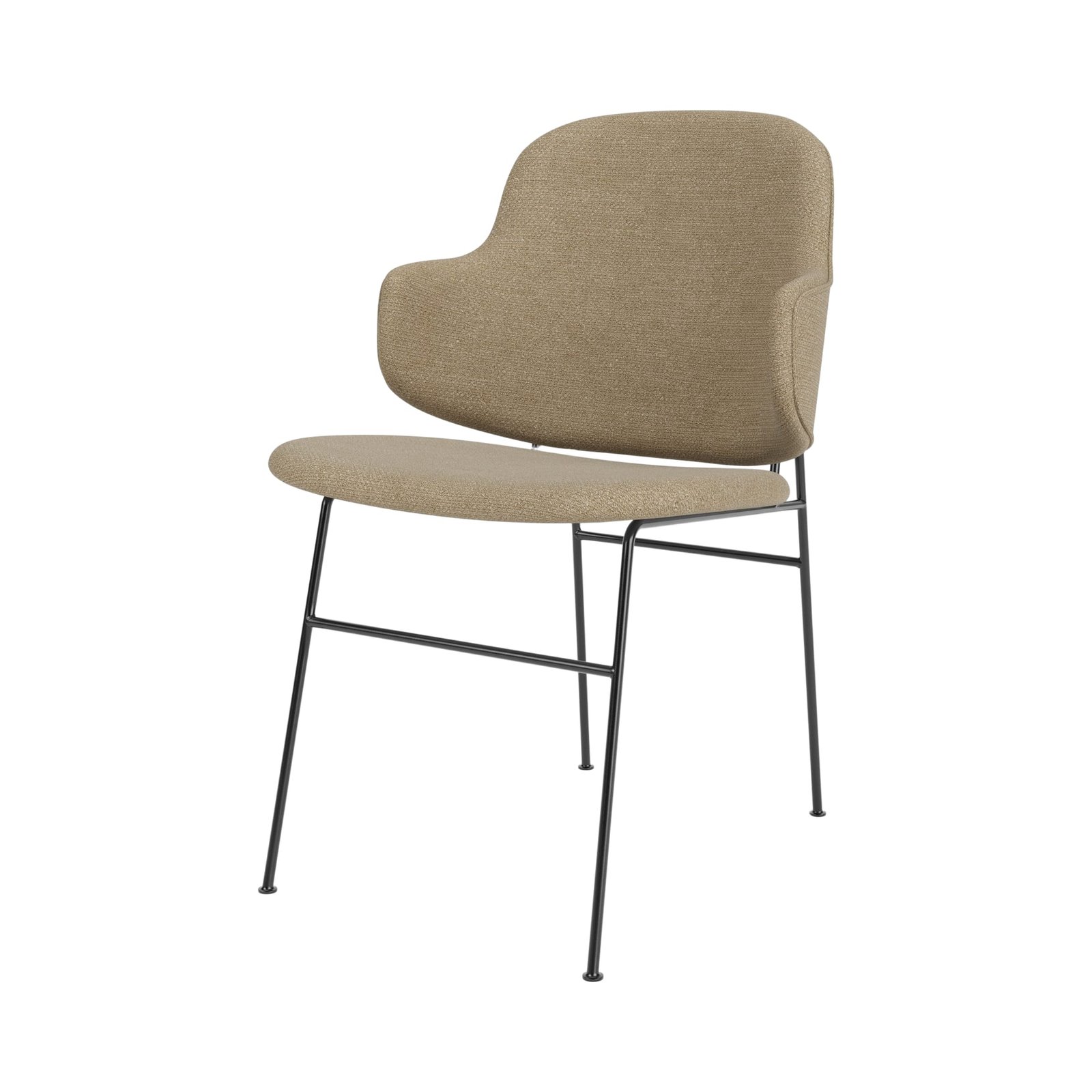 The Penguin Dining Chair, Metal Base, Textile