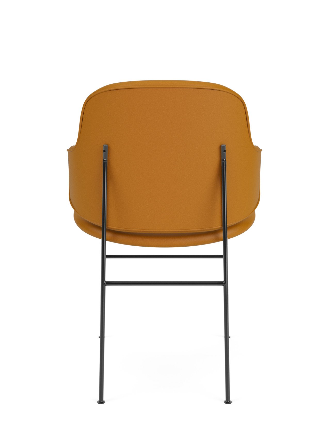 The Penguin Dining Chair, Metal Base, Leather