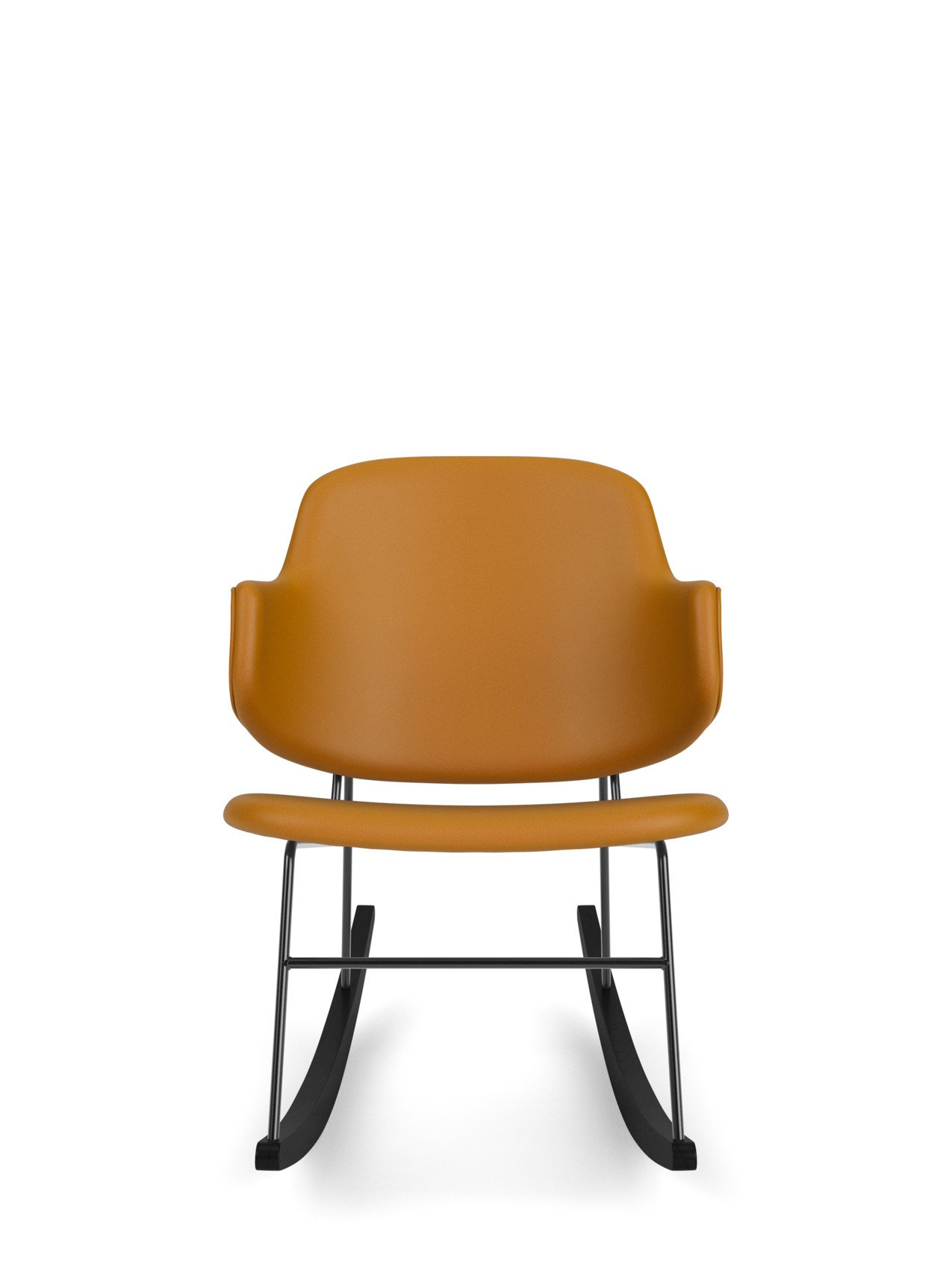 The Penguin Rocking Chair, Metal Base, Leather