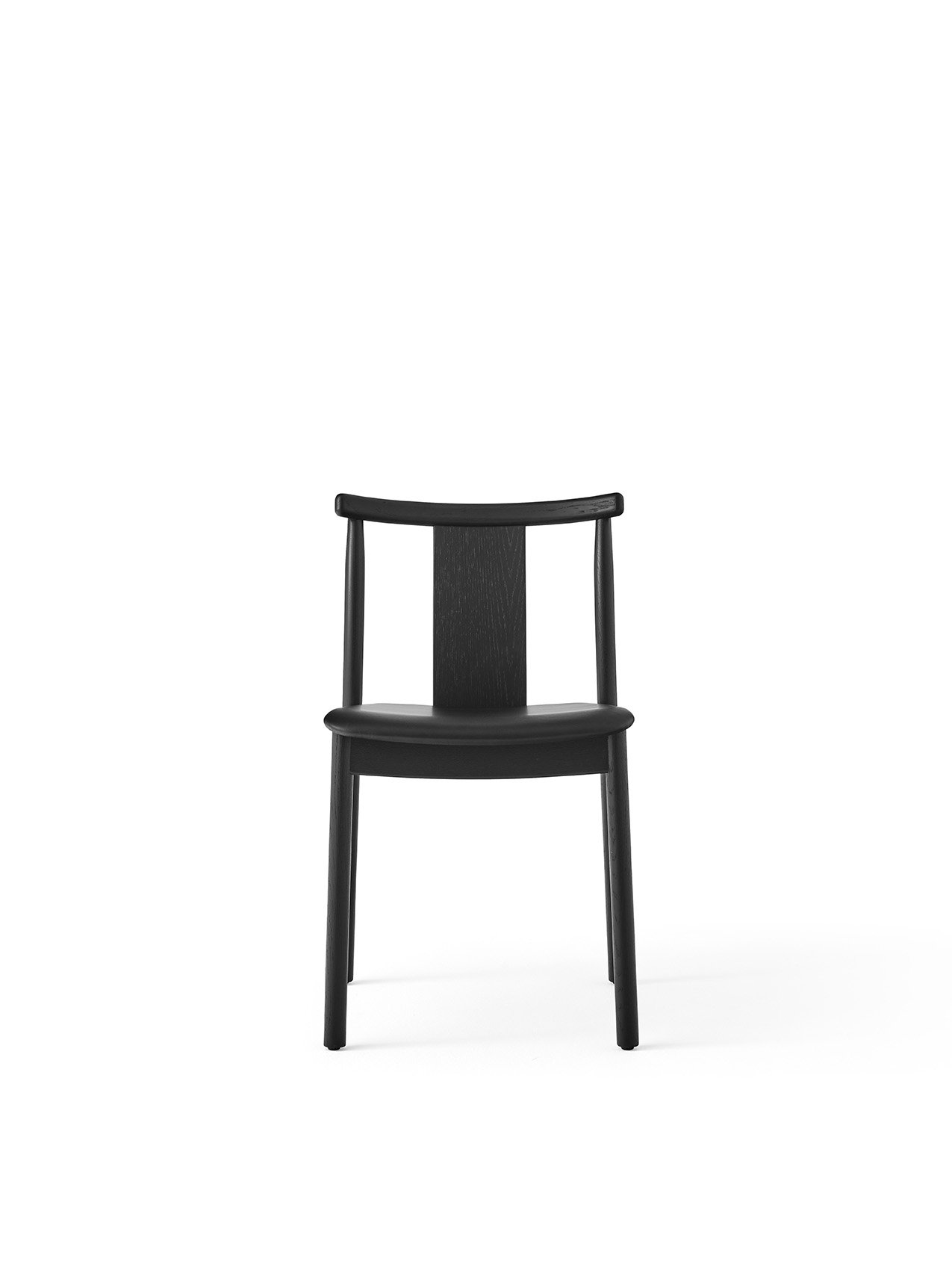 Merkur Dining Chair, Wooden Base, Leather