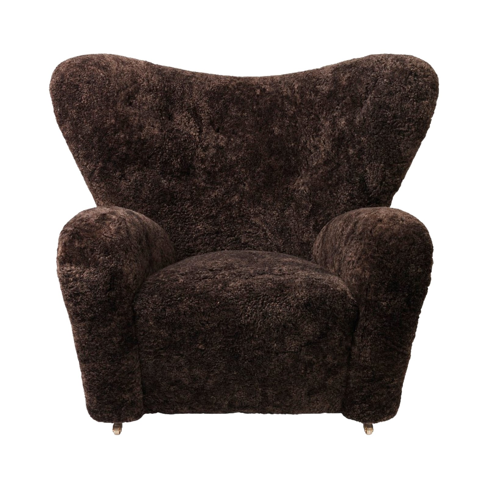 The Tired Man Lounge Chair, Wooden Base, Leather