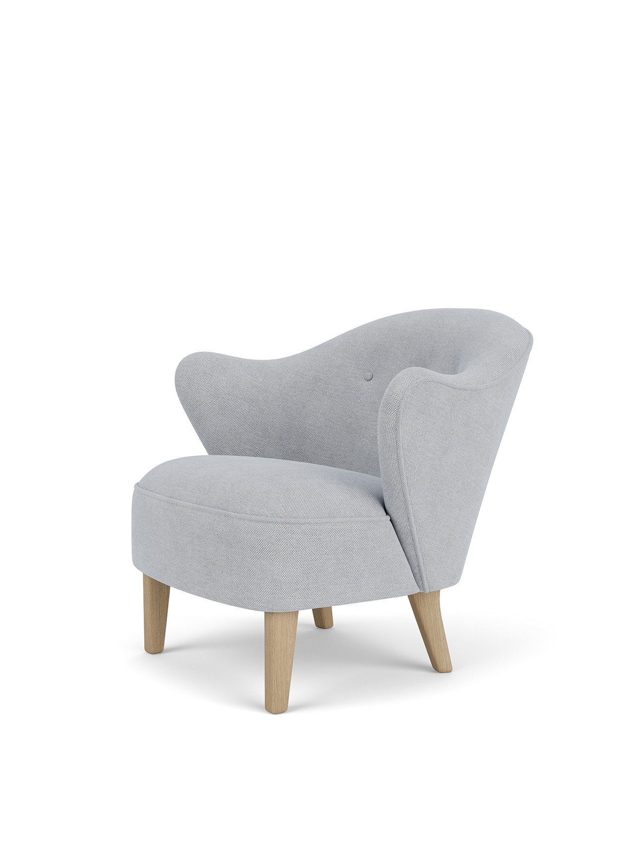 Ingeborg Lounge Chair, Wooden Base, Textile