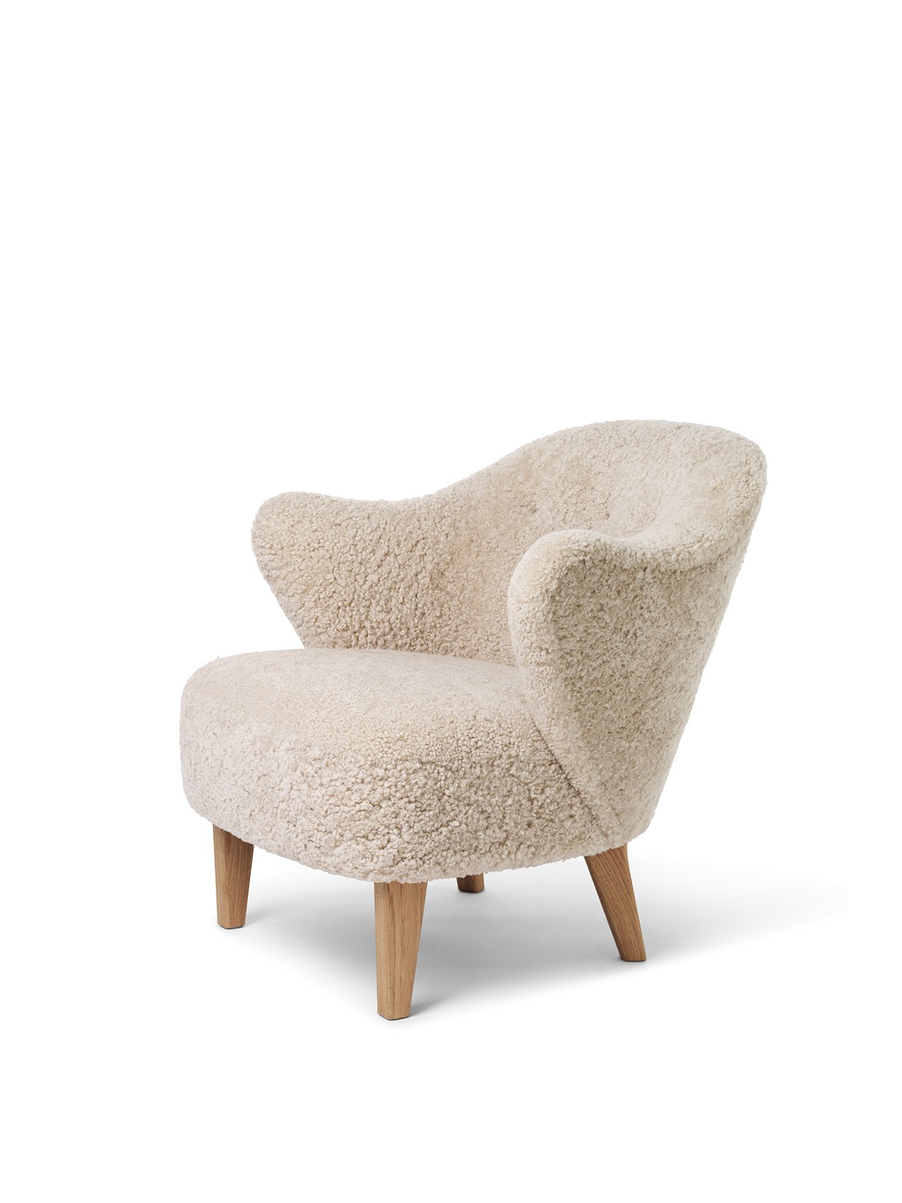 Ingeborg Lounge Chair, Wooden Base, Sheepskin
