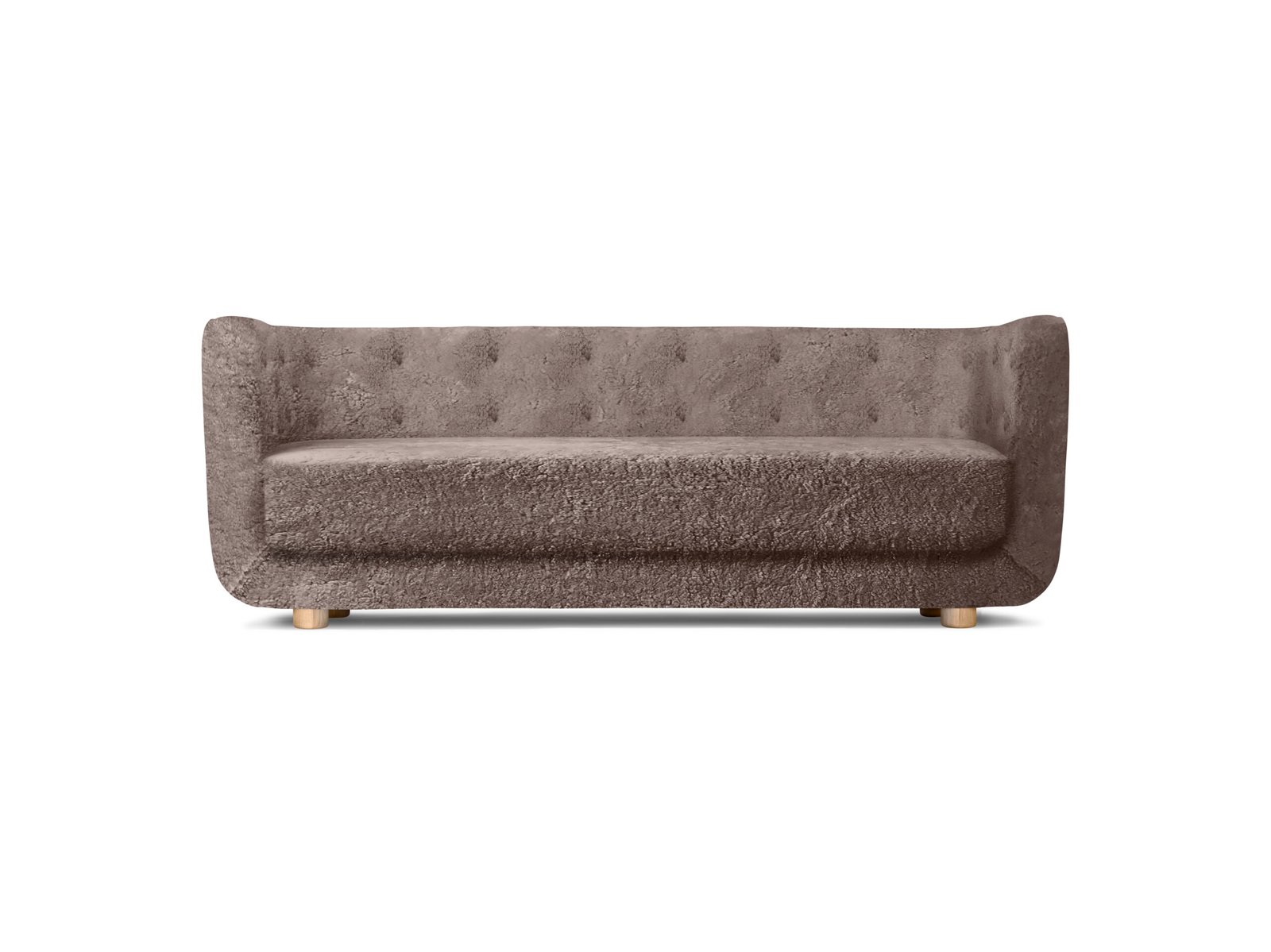 Vilhelm Sofa, Wooden Base, Leather