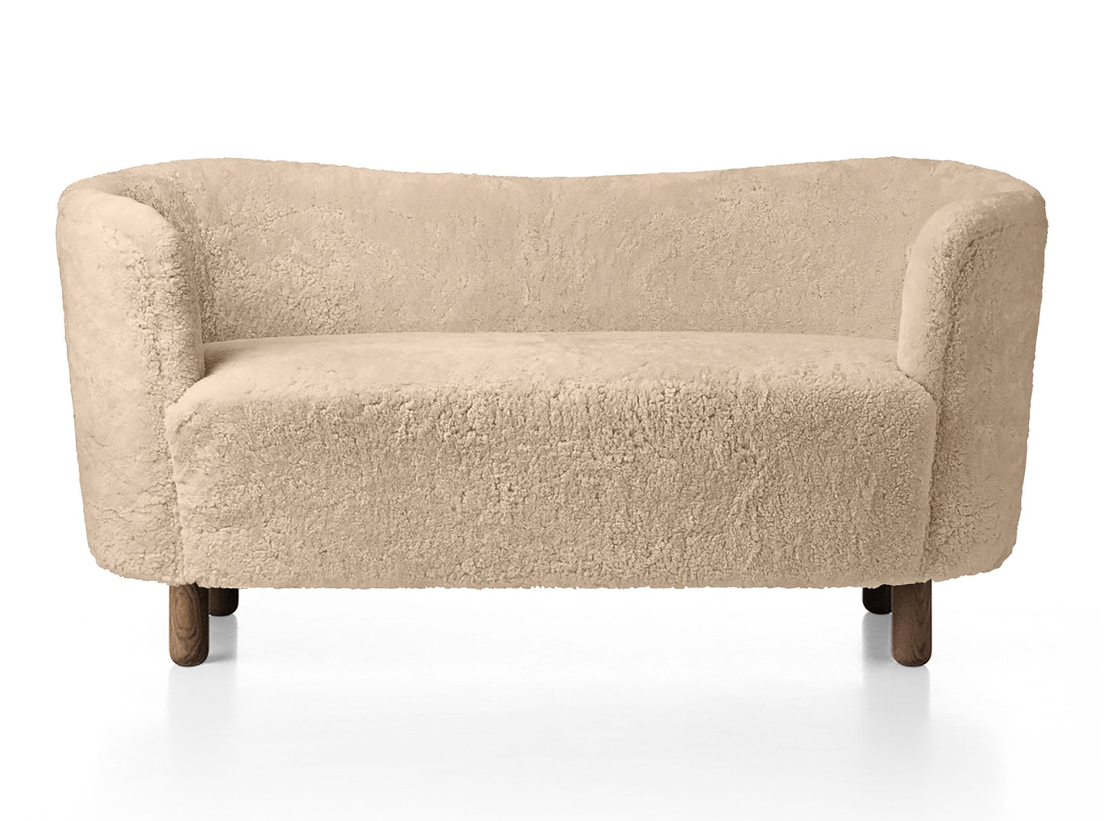 Mingle Sofa, Wooden Base, Leather