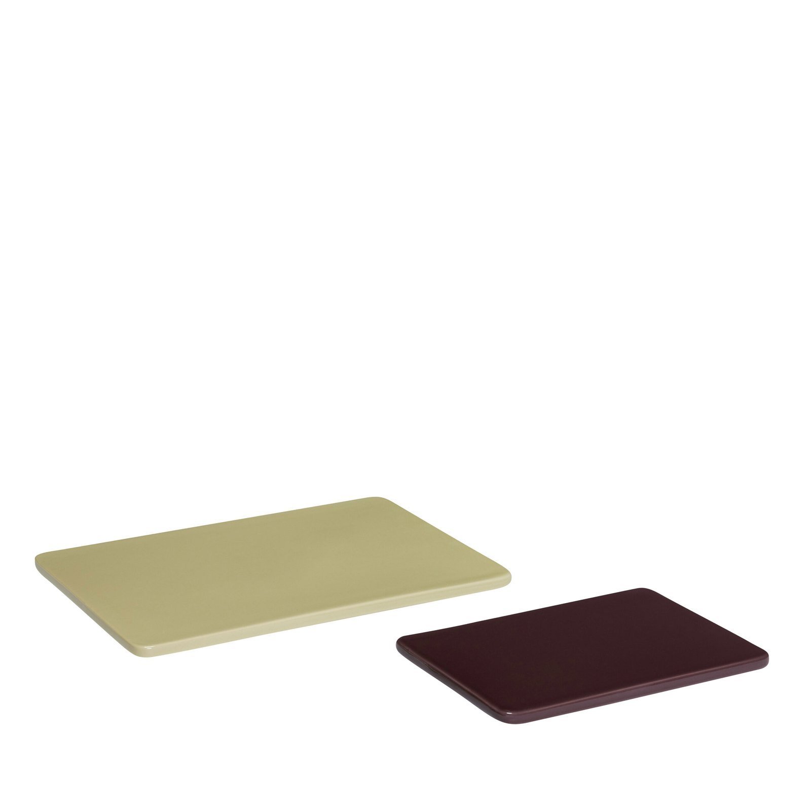 Amare Bordskånere Large Lysegrøn/Rødbrun (sæt af 2)