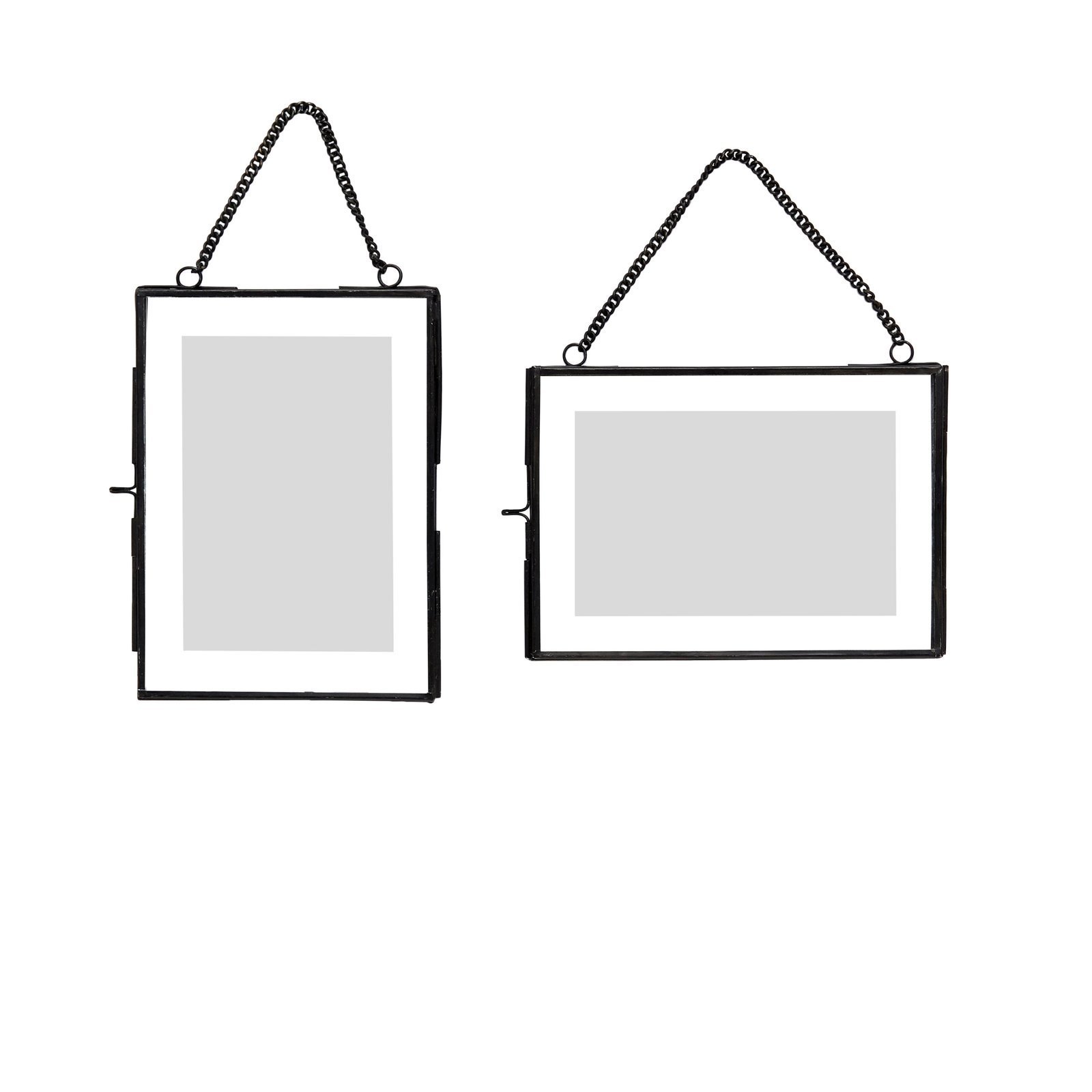 Loft Rammer Kæde Sort (sæt af 2)