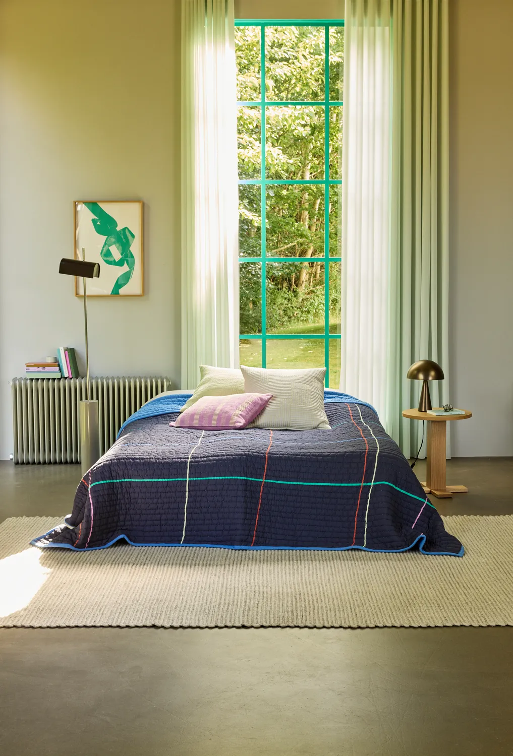 Sen Bedspread Dark blue