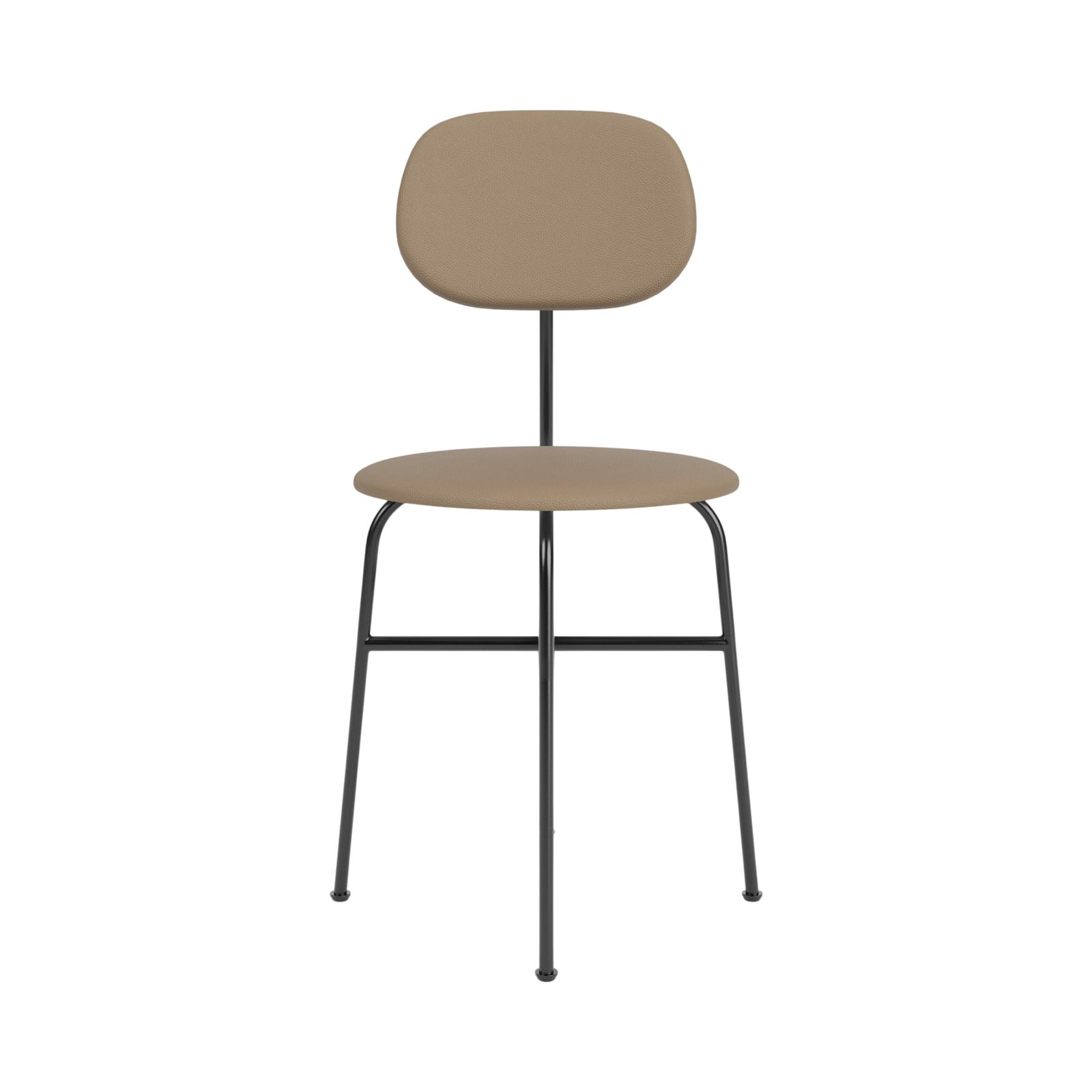 Afteroom Dining Chair Plus, Metal Base, Leather