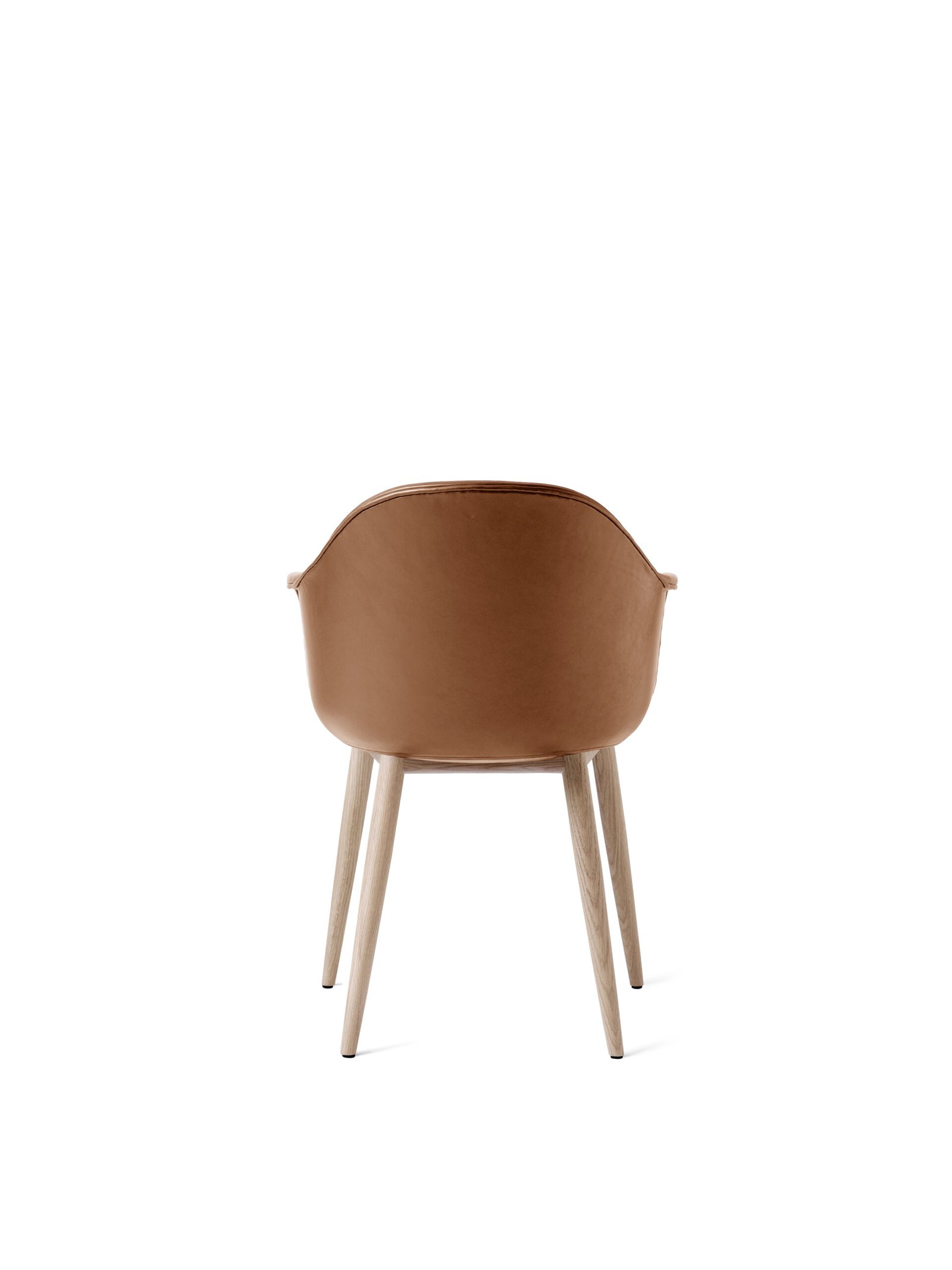 Harbour Dining Chair, Wooden Base, Leather