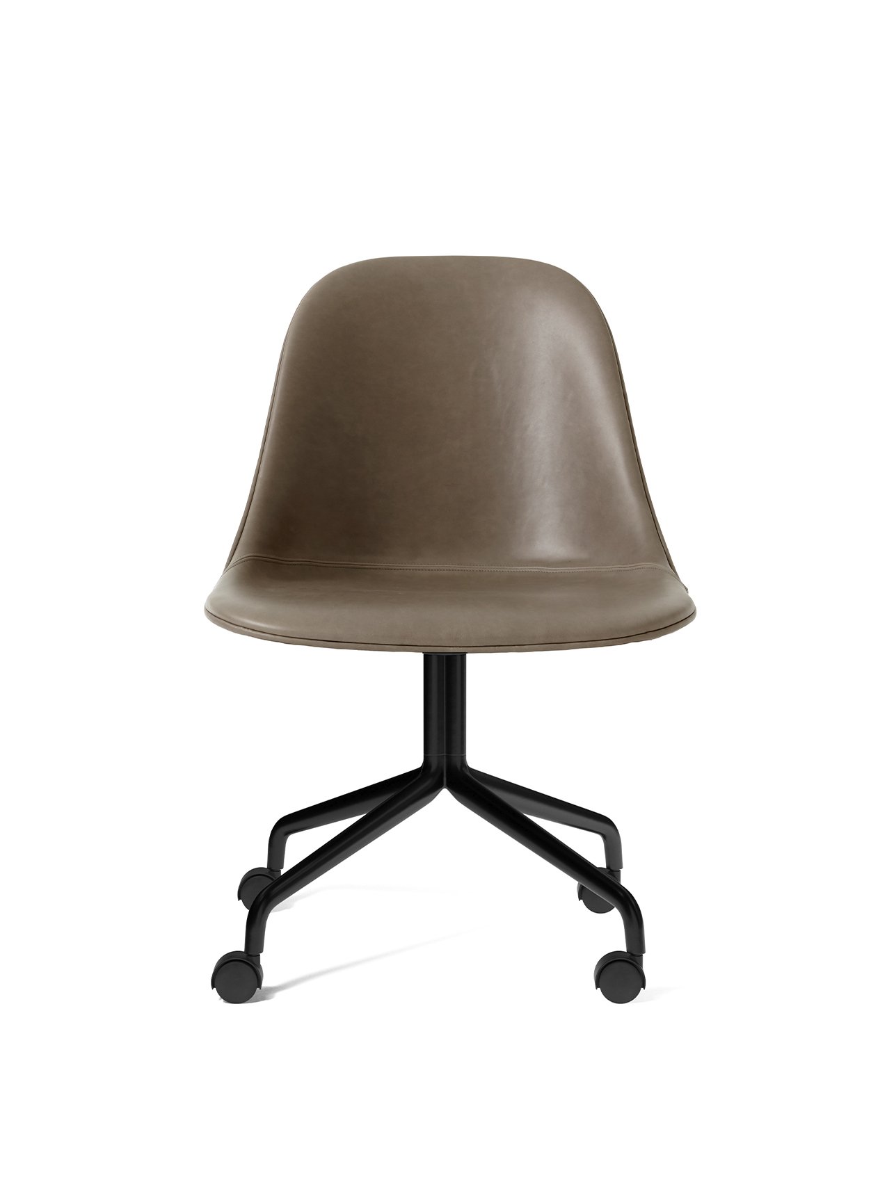 Harbour Side Dining Chair, Star Base With Casters, Leather