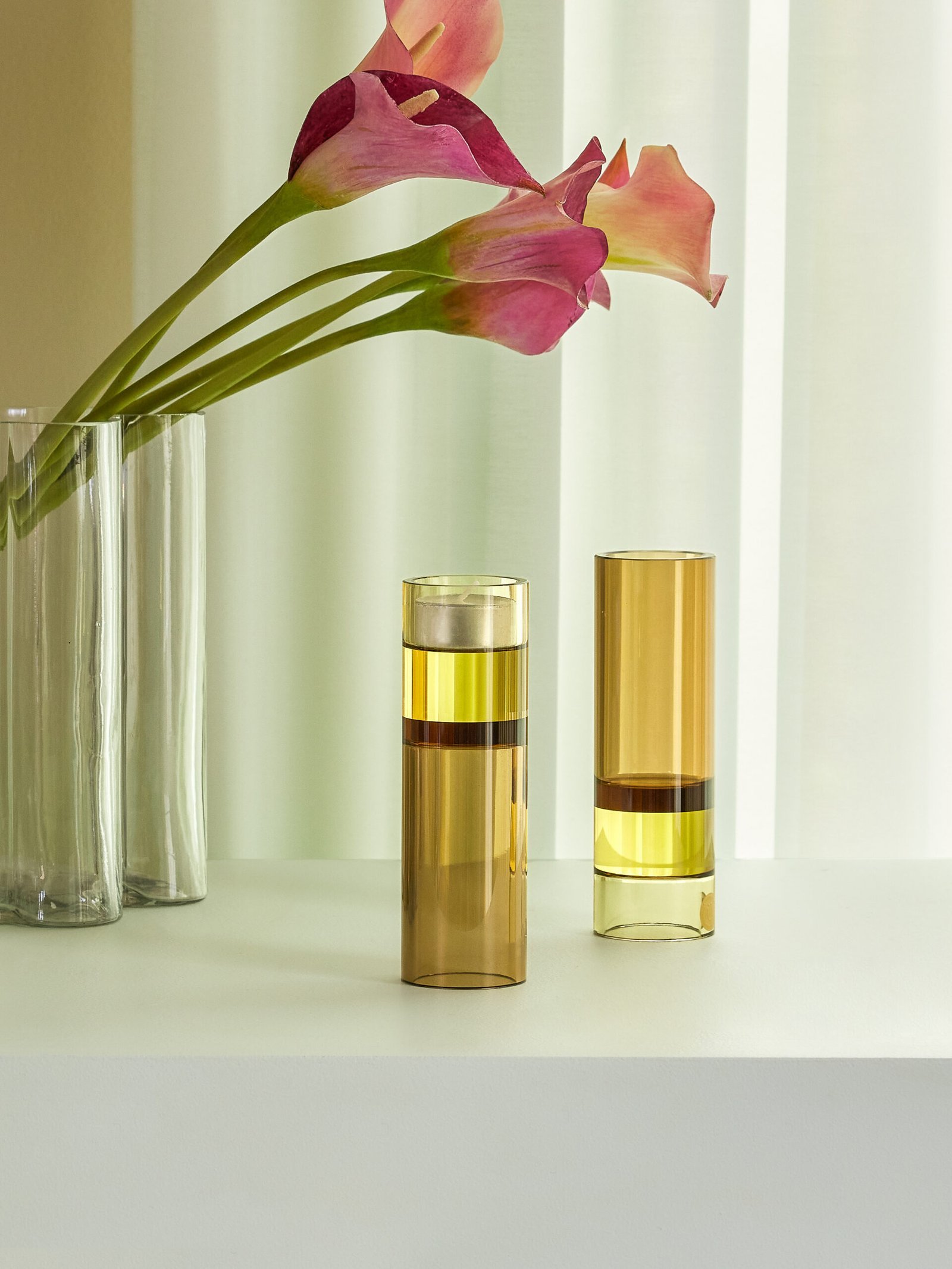 Astro Fyrfadsstage Brun/Gul