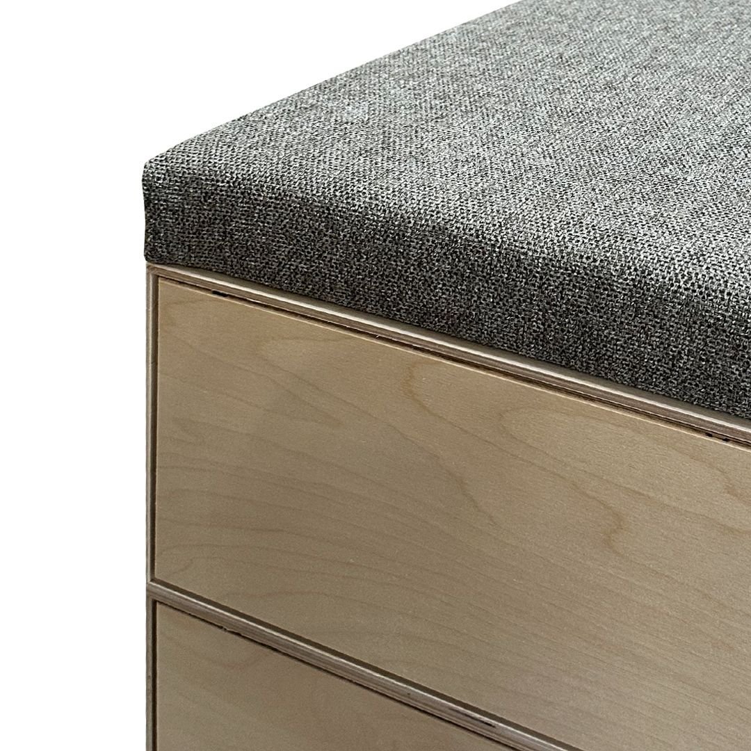 BRICK BOX hynde 30x45x6 cm (med plade) - gråbrun nistret