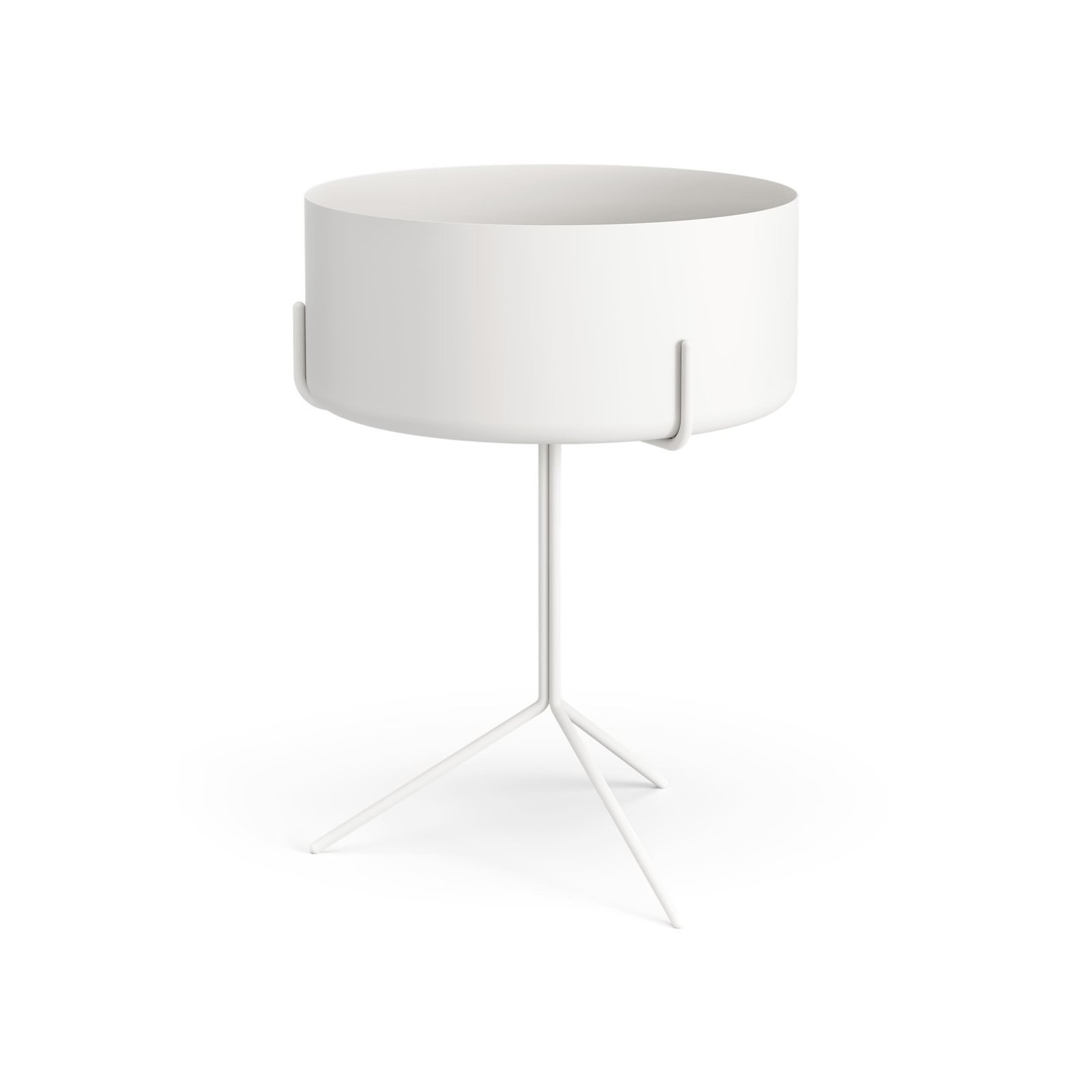 Drum runt bord med hög skål diameter 40 cm höjd 46 cm