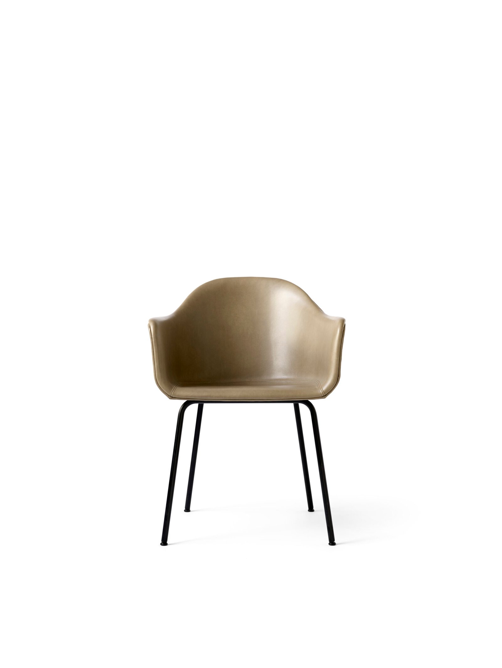 Harbour Dining Chair, Metal Base, Leather