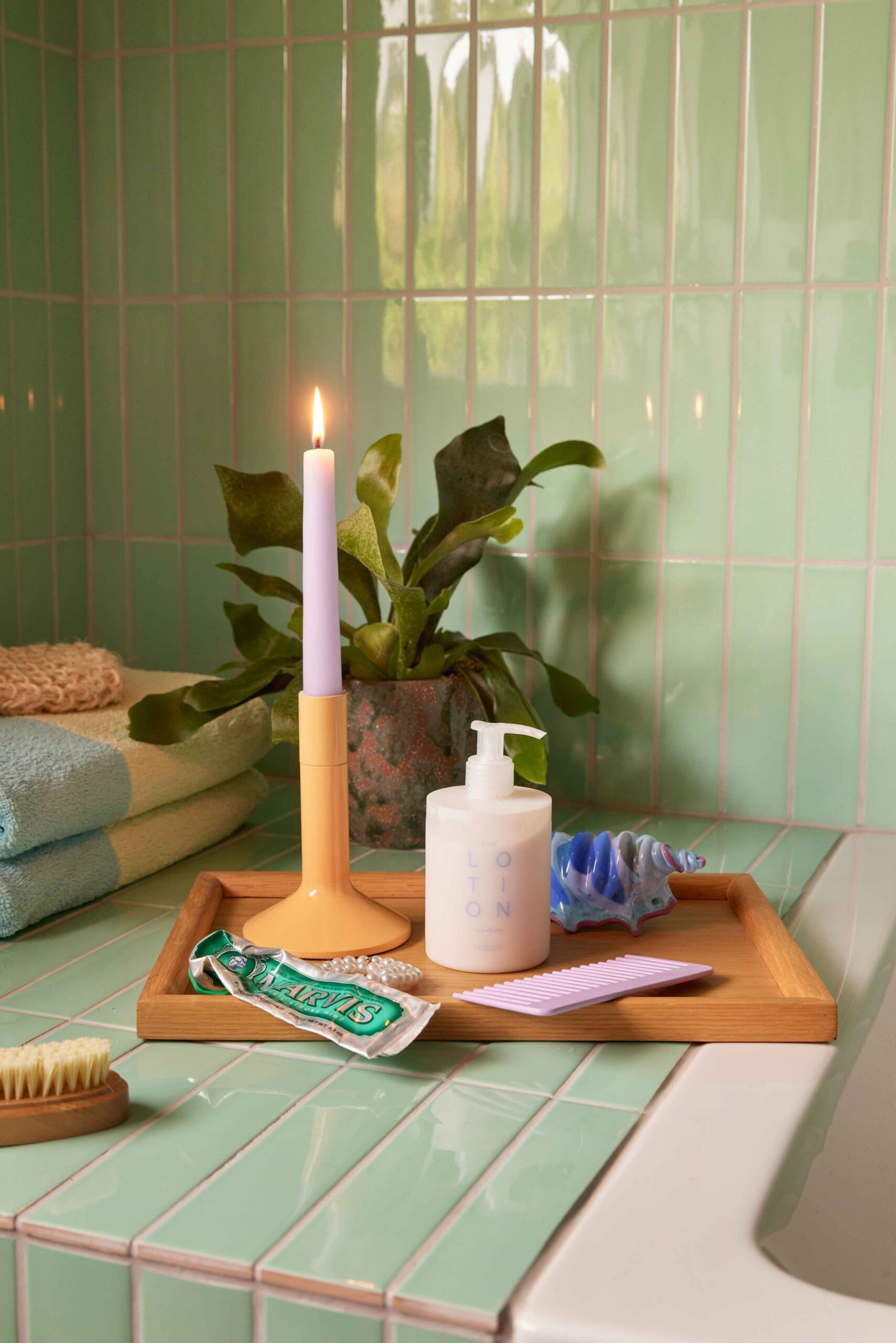 Kindred Lysestage Orange (sæt af 2)