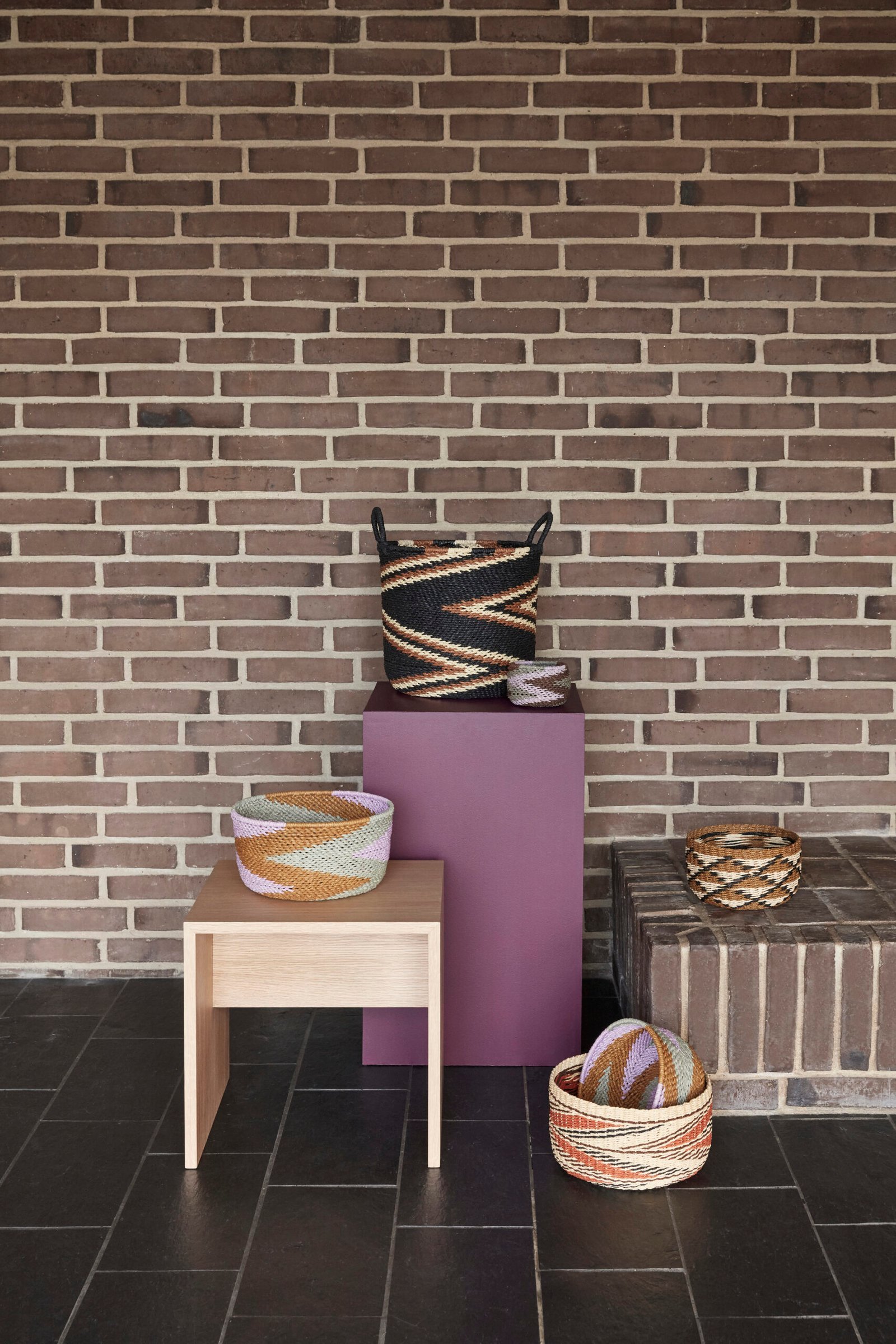 Zigzag Kurve Sort (sæt af 2)