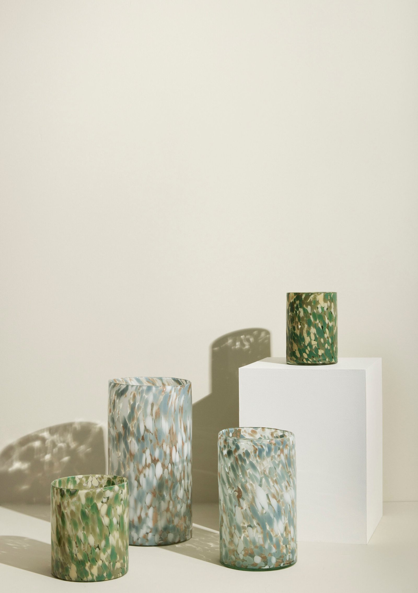 Luce Lysestager Grøn (sæt af 2)