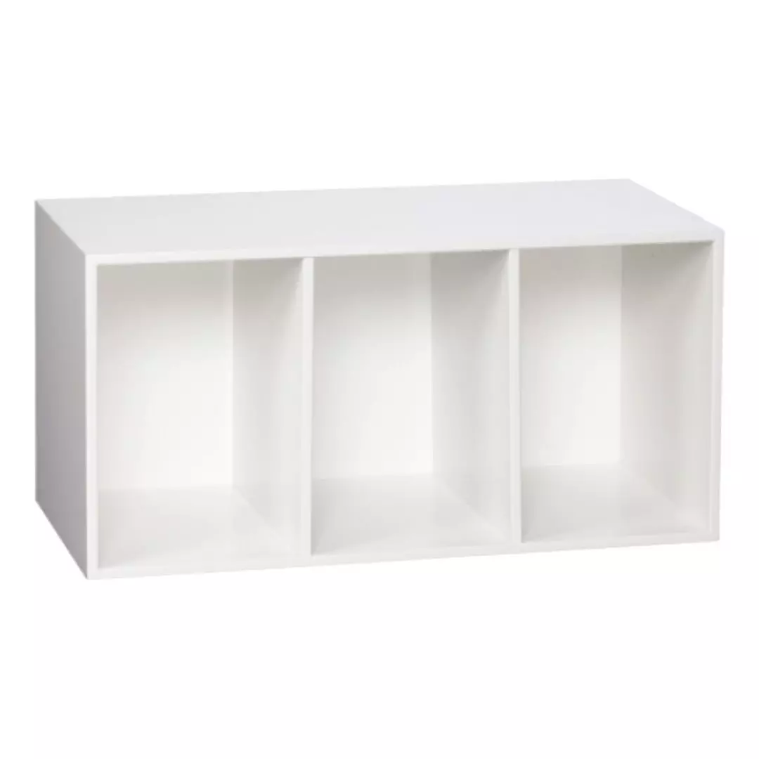 KUBIK Color (halv) reolkasse 3 rum - 70x35 cm