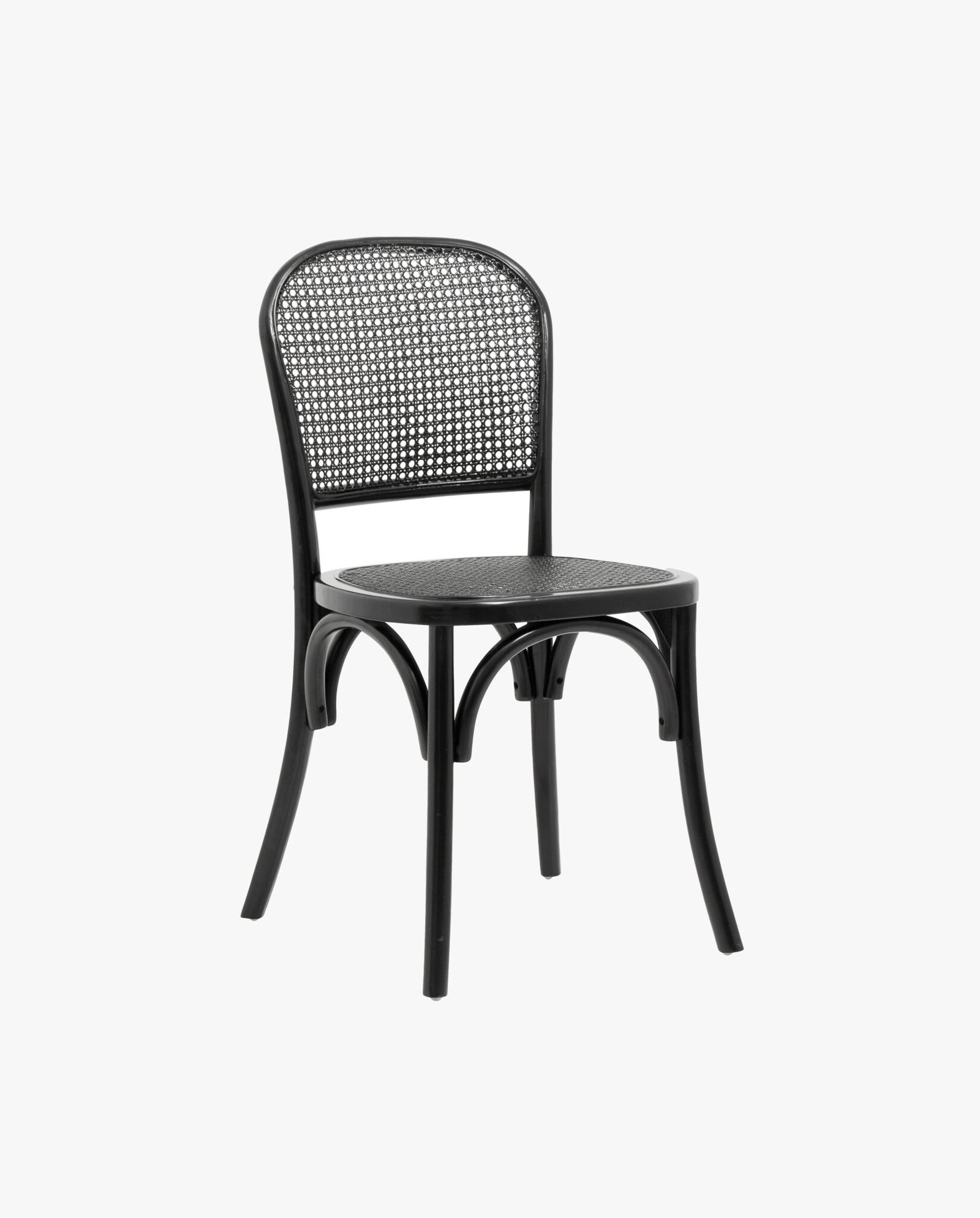 WICKY chair w. wickerwork - black/black