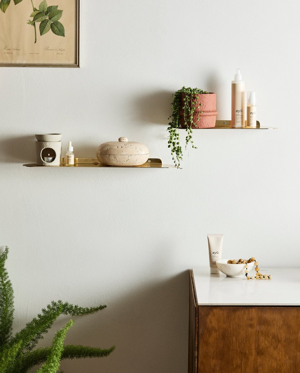 FANOE shelf, L - golden finish