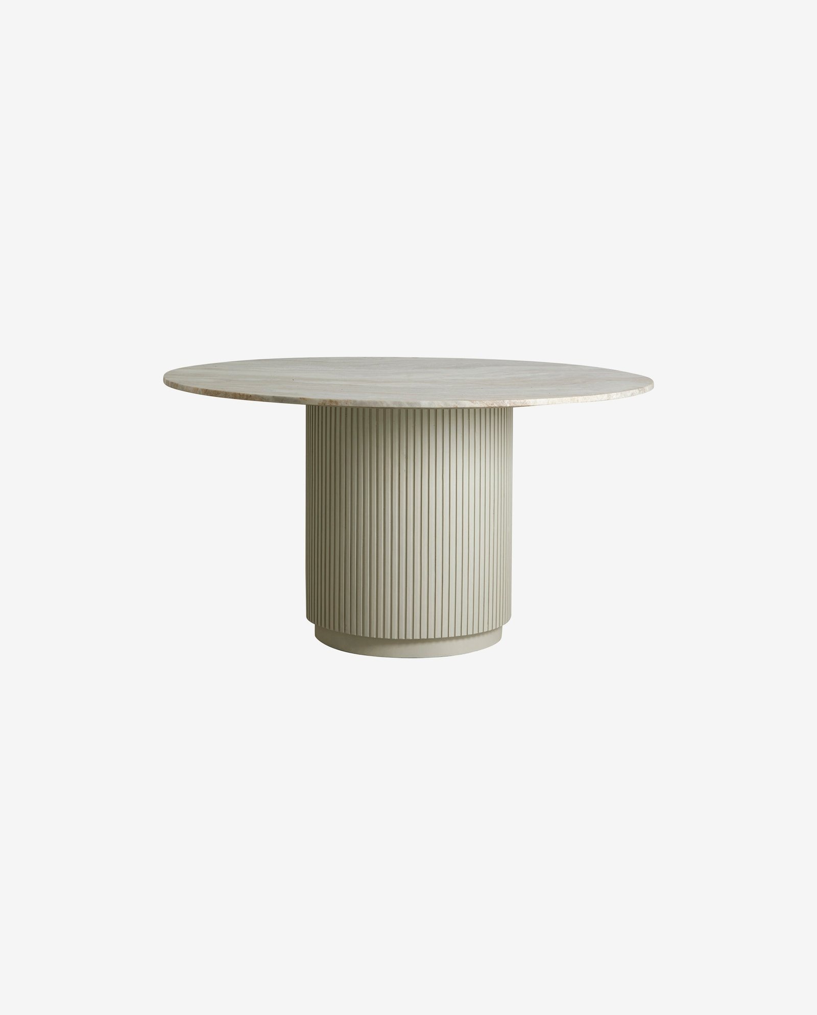 ERIE round dining table - Ivory nature marble tabletop