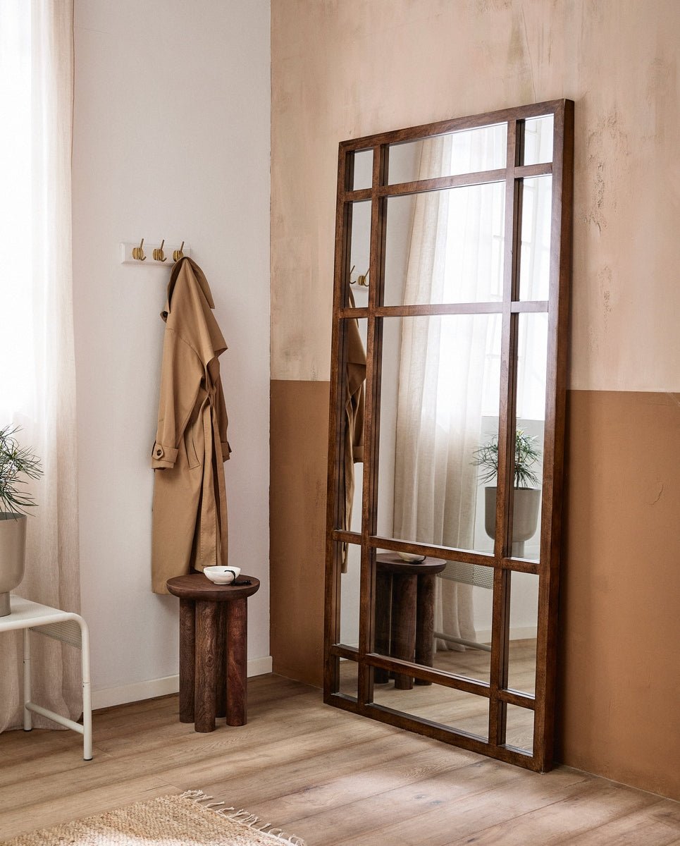 SPIRIT wall mirror - stained birch wood