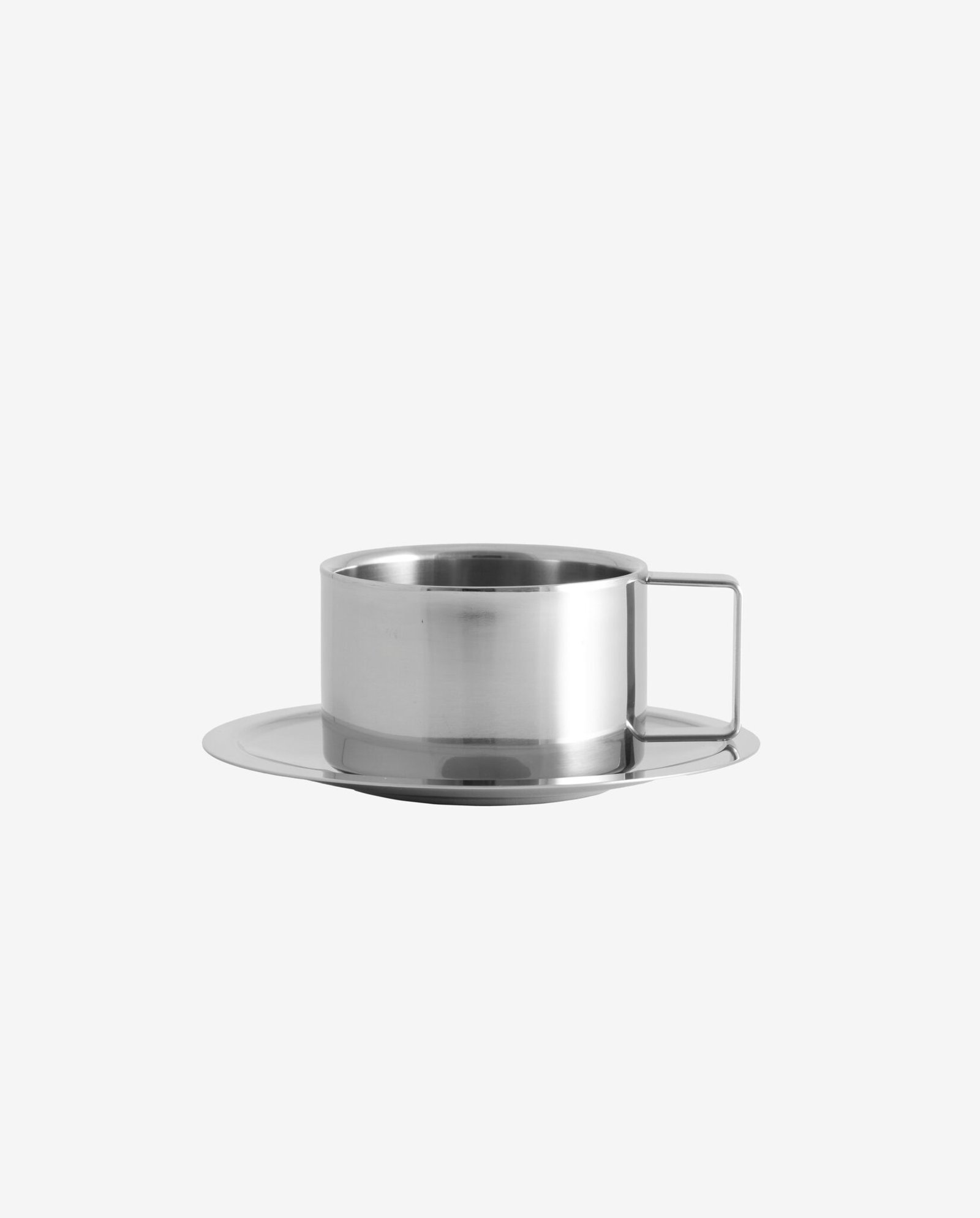 CITREA cup w/ saucer - chrome finish