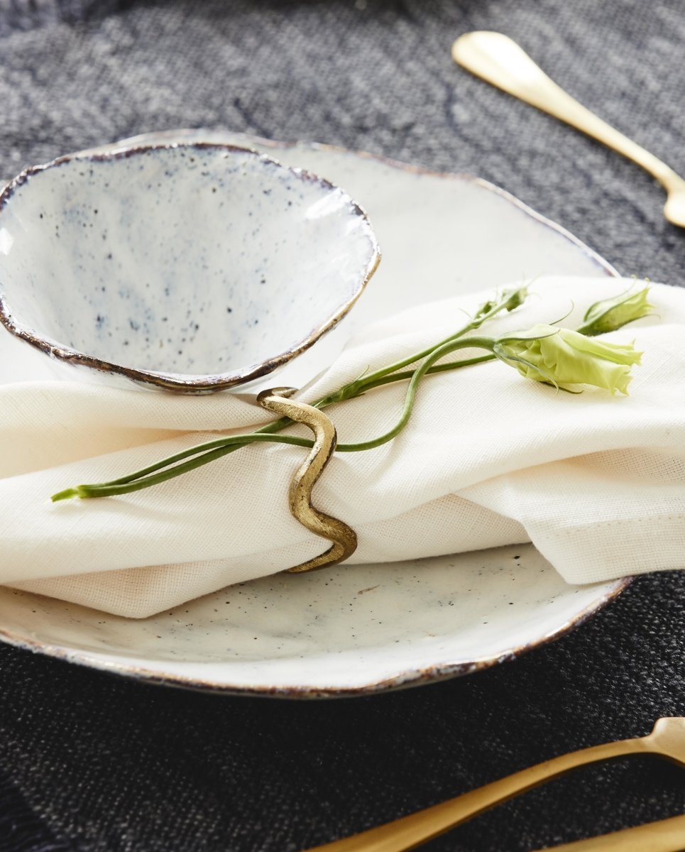 SKYE napkin ring - brushed golden finish