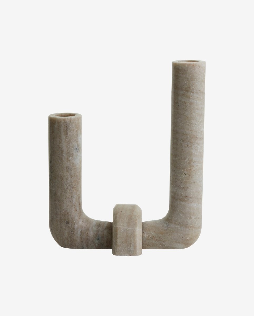 VACA candle holder - brown marble